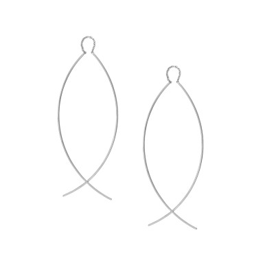 Cammie 14K Gold Curved Wire Threader Earrings