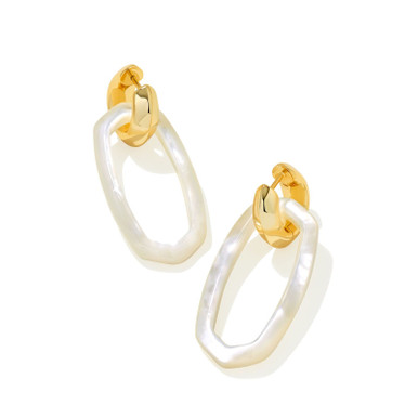 Kendra Scott Danielle Link Earrings in Ivory Mother of Pearl