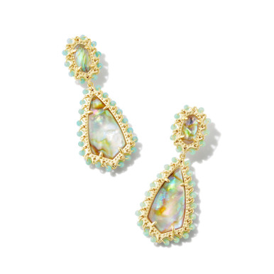 Kendra Scott Camry Beaded Statement Earrings in Iridescent Mix