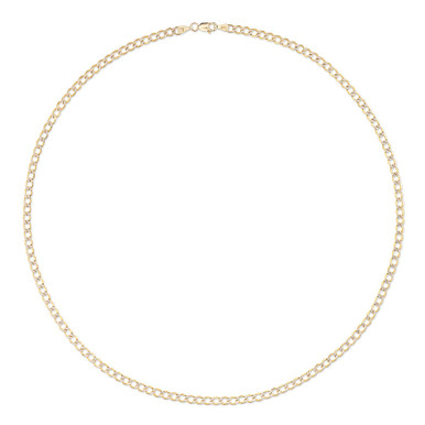 Quincy 14K Yellow Gold Diamond Cut Curb Chain Necklace