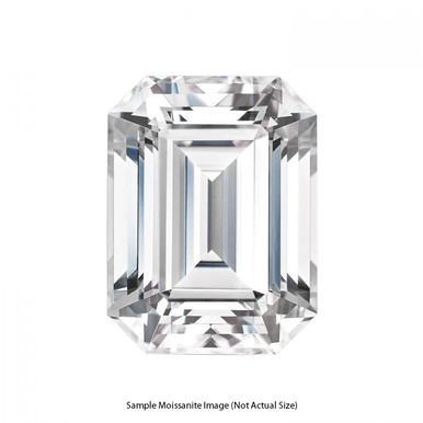 Gage Select Emerald Cut Near Colorless Moissanite 6.0mm x 4.0mm (0.58 CT. DEW)