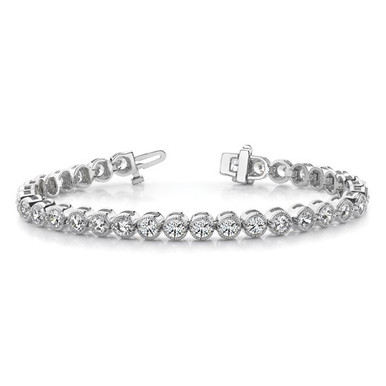 14K White Gold Moissanite Tennis Bracelet (1 7/8 CT DEW)