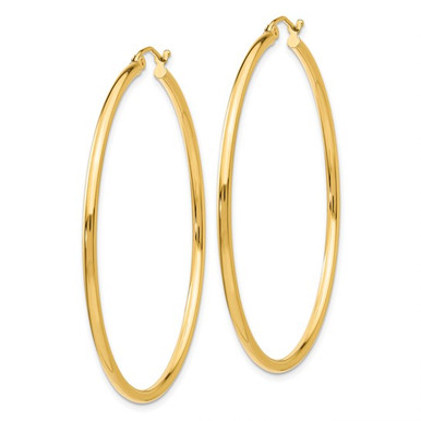 Kitty 14K Yellow Gold Large Tube Hoop Earrings