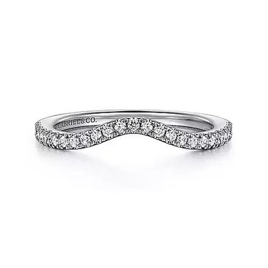 Dela Curved Pave Diamond Wedding Ring (1/5 TCW)