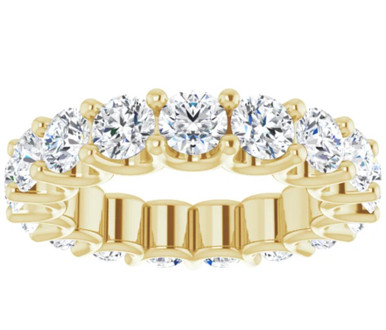 Linda Round Shared Prong Eternity Ring Size 7.50