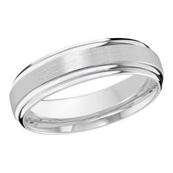 Artemis 14K Gold Step Edge Satin Finish Wedding Ring