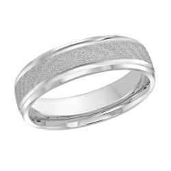 Oakley 14K Gold Sandblast Finish Flat Edge Wedding Ring