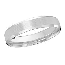 Windsor 14K Gold Slanted Edge Satin Finish Wedding Ring