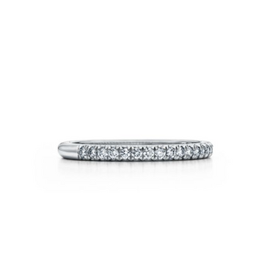 Pre-Owned Tiffany & Co. Soleste Platinum Diamond Half Eternity Ring (1/5 TCW)