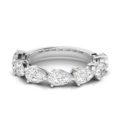 Adriana 14K White Gold 7-Stone Pear Lab Grown Diamond Anniversary Ring (1 1/2 TCW)