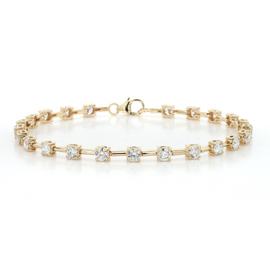 Orbit 14K Yellow Gold Lab Grown Diamond Interval Tennis Bracelet (2 1/2 TCW)