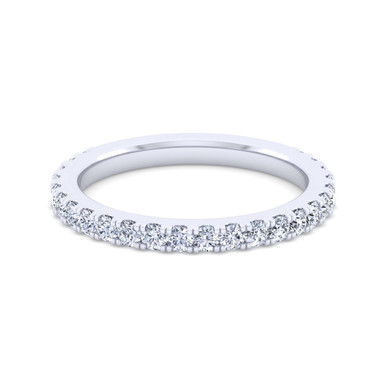 Brooke Straight Pave Diamond Wedding Ring (1/2 TCW)