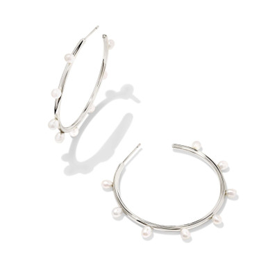 Kendra Scott Leighton Pearl Hoop Earrings
