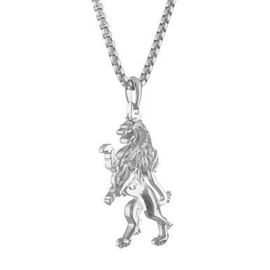 Bulova Stainless Steel Crest of Bohemia Pendant Necklace