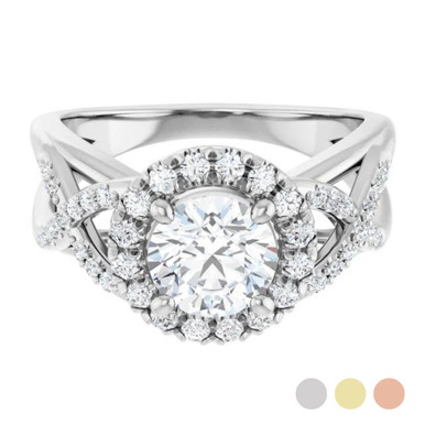 Theresa Criss Cross Halo Setting