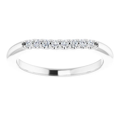 Felicia Curved Diamond Wedding Ring (1/8 TCW)