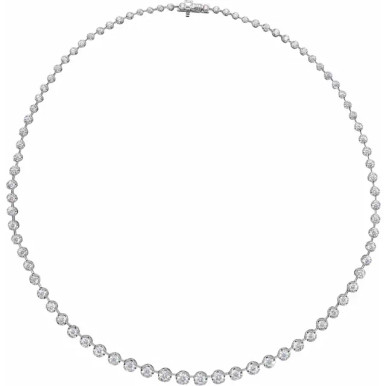 Selby 14K Gold Graduated Lab Grown Diamond Tennis Necklace (6 3/4 TCW)