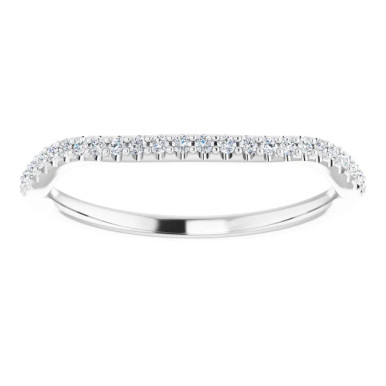Mona Curved Diamond Wedding Ring (1/6 TCW)