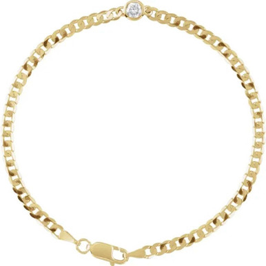 Dilyn 14K Yellow Gold Link Diamond Bracelet (1/5 TCW)