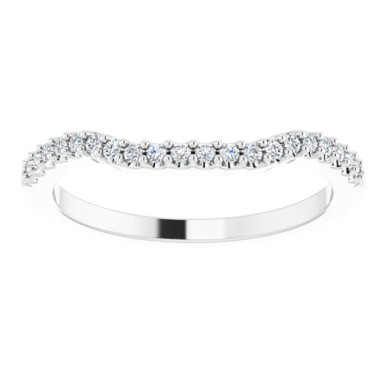 Lorena Curved Diamond Wedding Ring (1/5 TCW)