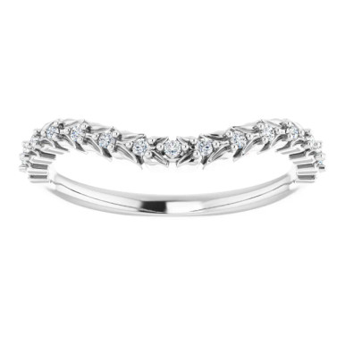 Marley Curved Diamond Wedding Ring (1/10 TCW)