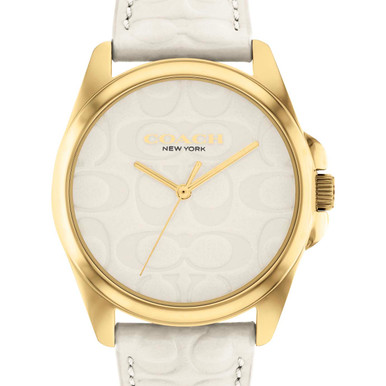 COACH 36MM Greyson White Leather Women\'s Watch