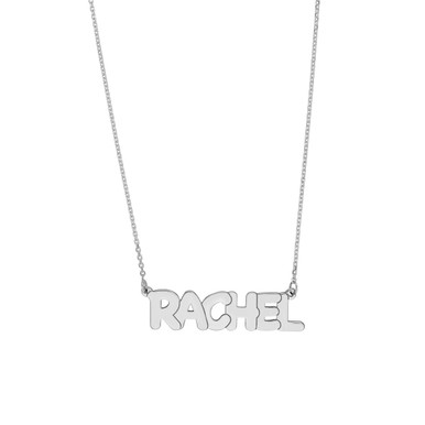 Wren Bubble Name Plate Necklace
