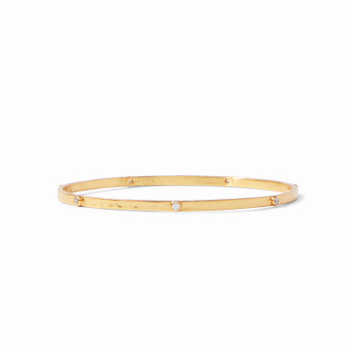 Julie Vos Small Crescent Stone Bangle Bracelet