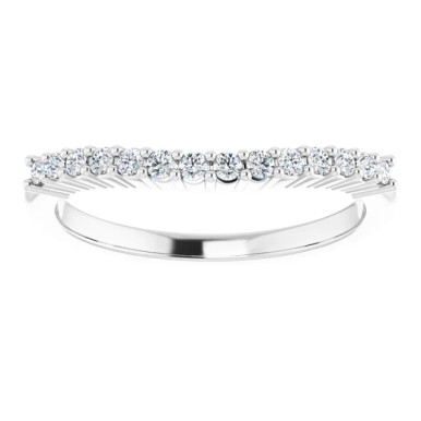 Elsa Curved Diamond Wedding Ring (1/8 TCW)