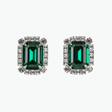 Jennifer Behr Diana Emerald Stud Earrings