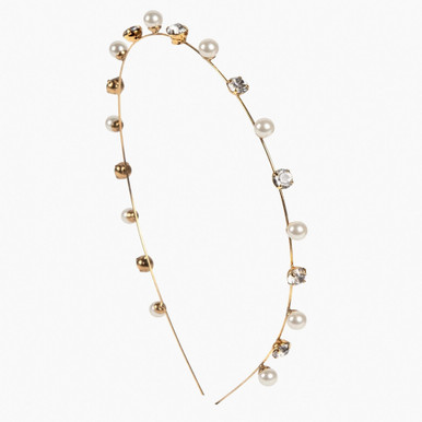 Jennifer Behr Ines Crystal & Pearl Headband