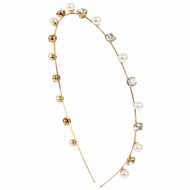 Jennifer Behr Ines Crystal & Pearl Headband