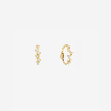 SHASHI Gold Petite Lani Huggie Earrings