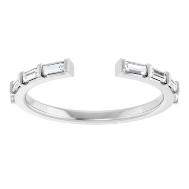 Camden Negative Space Baguette Diamond Wedding Ring (1/4 TCW)