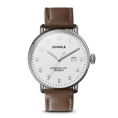 Shinola 43MM Canfield White Men's Watch