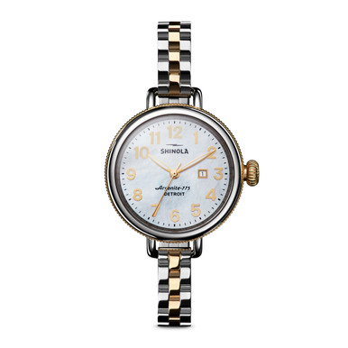 Shinola 34MM Birdy Mother of Pearl Two-Tone Women's Watch