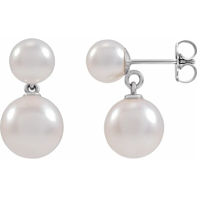 Georgie 14K Gold Pearl Drop Earrings