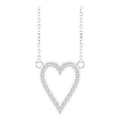 Tessa 14K Gold Lab Grown Diamond Heart Pendant Necklace (1/4 TCW)