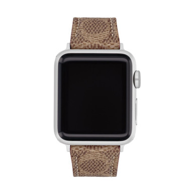 COACH Tan Canvas Apple Watch® Strap