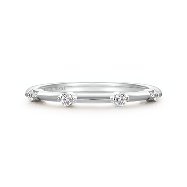 Frances Accented Diamond Wedding Ring (1/10 TCW)