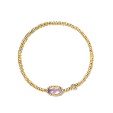 Kendra Scott Grayson Stretch Bracelet in Gold Amethyst