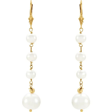 Sasha 14K Yellow Gold Graduated Pearl Drop Earrings
