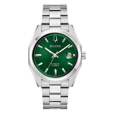 Bulova 39MM Surveyor Automatic Green Men's Watch