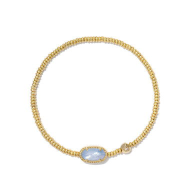 Kendra Scott Grayson Stretch Bracelet in Gold Periwinkle Illusion