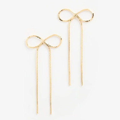 SHASHI Gold Kate Bow Earrings