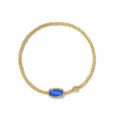 Kendra Scott Grayson Stretch Bracelet in Gold Cobalt Blue Illusion