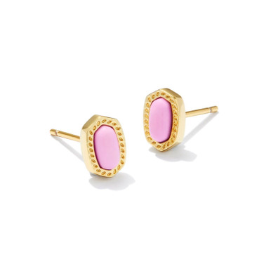 Kendra Scott Mini Ellie Stud Earrings in Gold Fuchsia Magnesite