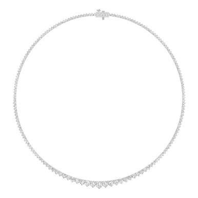 Alessandra 14K Gold Graduated Lab Grown Diamond Tennis Necklace (10 TCW)