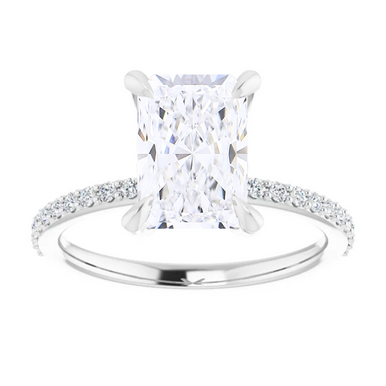Calia Radiant Moissanite Straight Preset Engagement Ring (2 3/4 TCW)