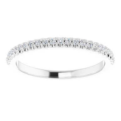 Daisy Straight Pave Diamond Wedding Ring (1/5 TCW)